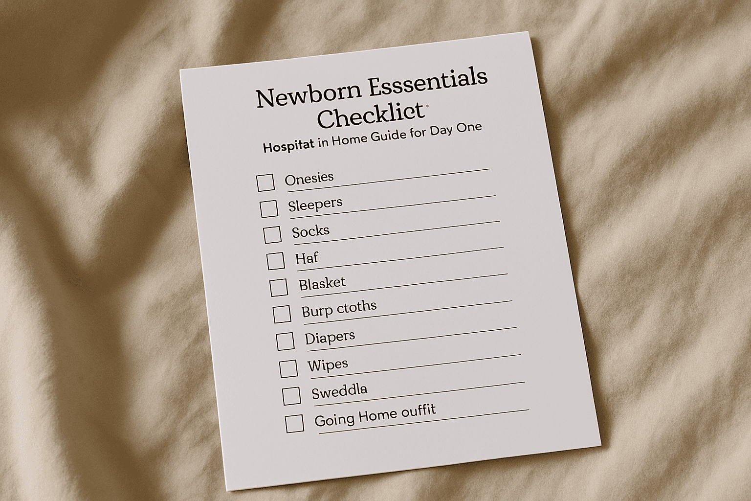 Newborn Essentials Checklist Hospital To Home Guide For Day One - LittleTreasures