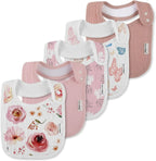 10 Pack Cotton Snap Bibs for Baby Boy Girl, Super Soft Drool Bibs for Teething and Feeding - LittleTreasures