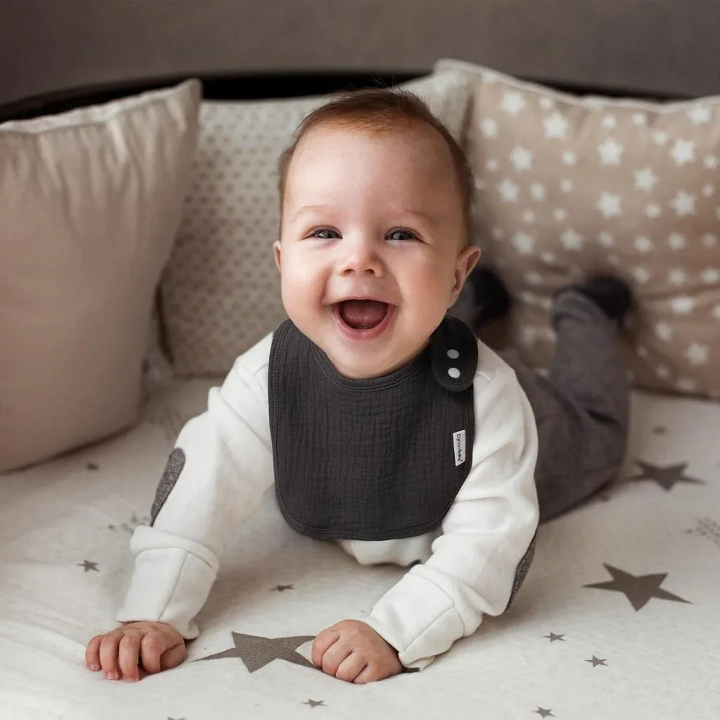 10 Pack Cotton Snap Bibs for Baby Boy Girl, Super Soft Drool Bibs for Teething and Feeding - LittleTreasures