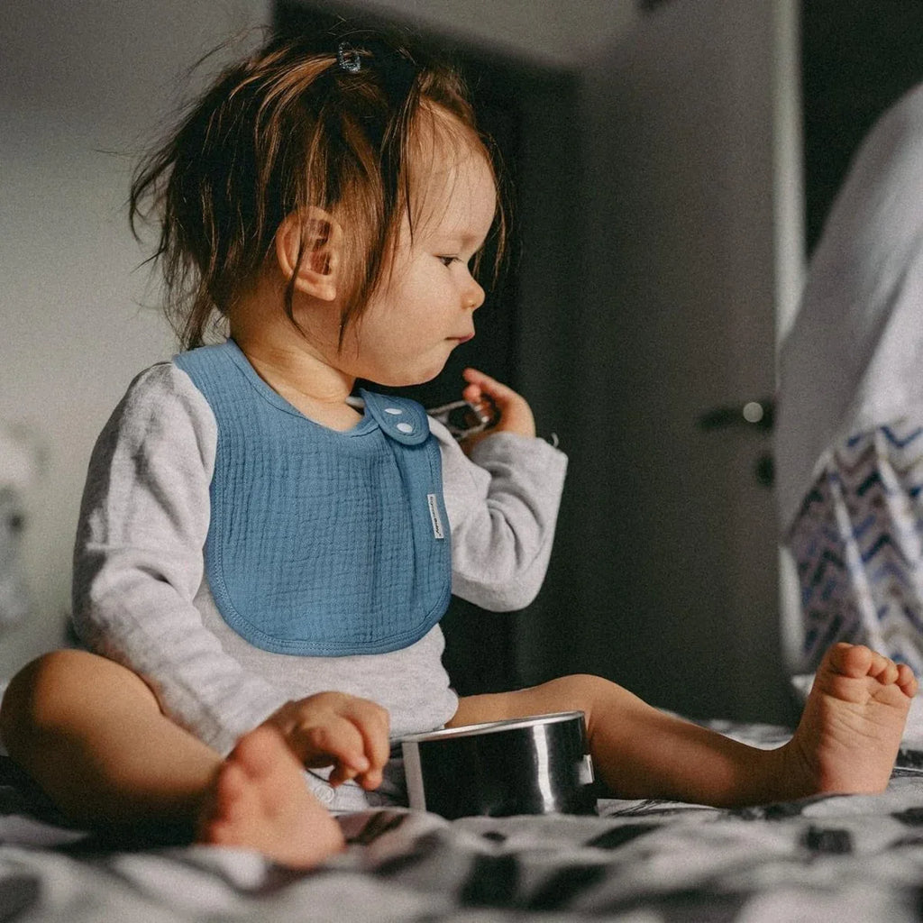 10 Pack Cotton Snap Bibs for Baby Boy Girl, Super Soft Drool Bibs for Teething and Feeding - LittleTreasures