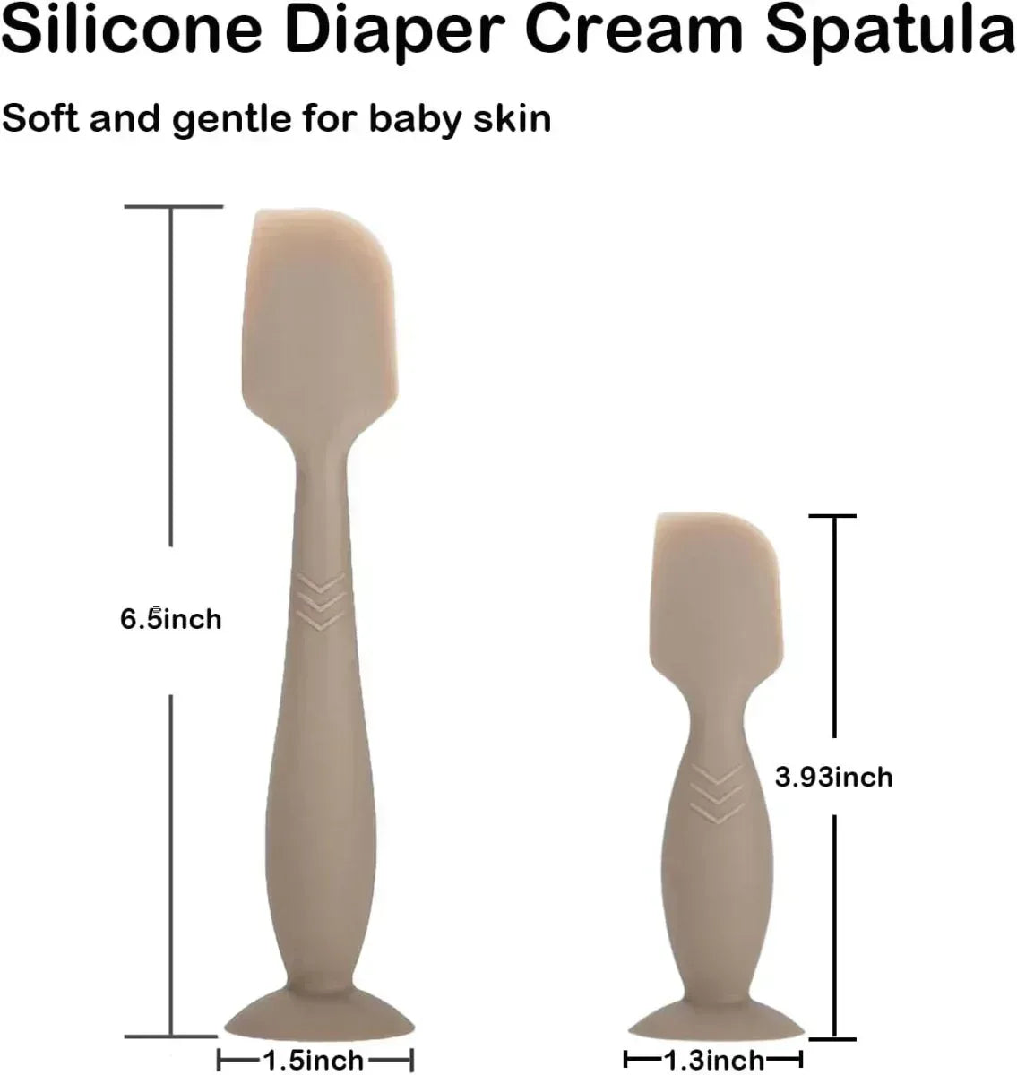 2 Pack Baby Diaper Cream Spatula - Baby Diaper Rash Cream Applicator for Butt Paste Diaper Cream - Diaper Cream Brush for Newborn Baby Essentials (Brown) - LittleTreasures