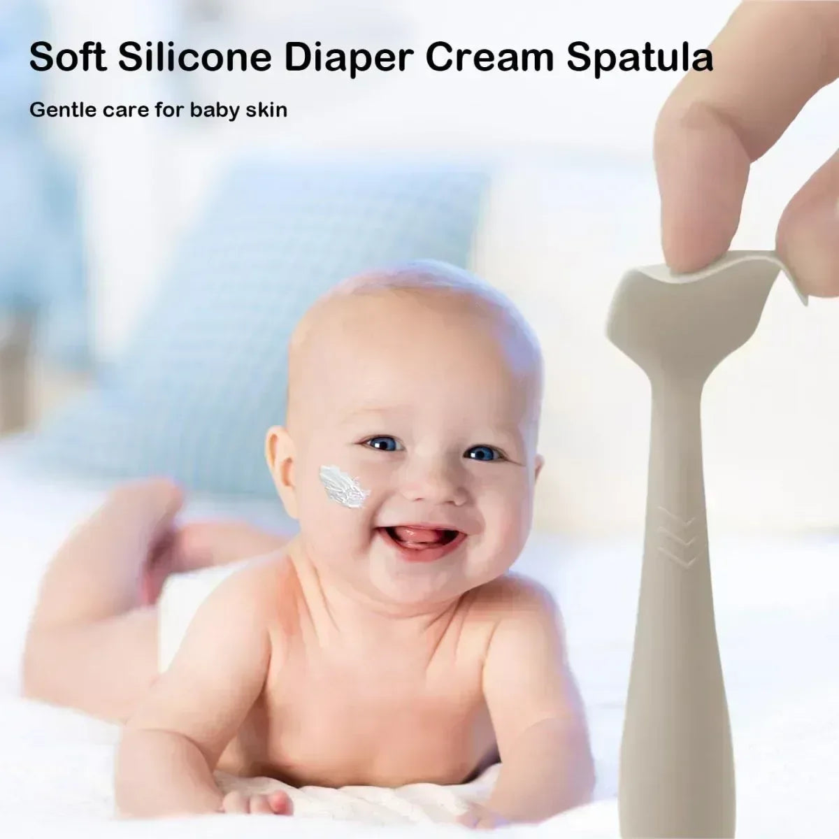 2 Pack Baby Diaper Cream Spatula - Baby Diaper Rash Cream Applicator for Butt Paste Diaper Cream - Diaper Cream Brush for Newborn Baby Essentials (Brown) - LittleTreasures