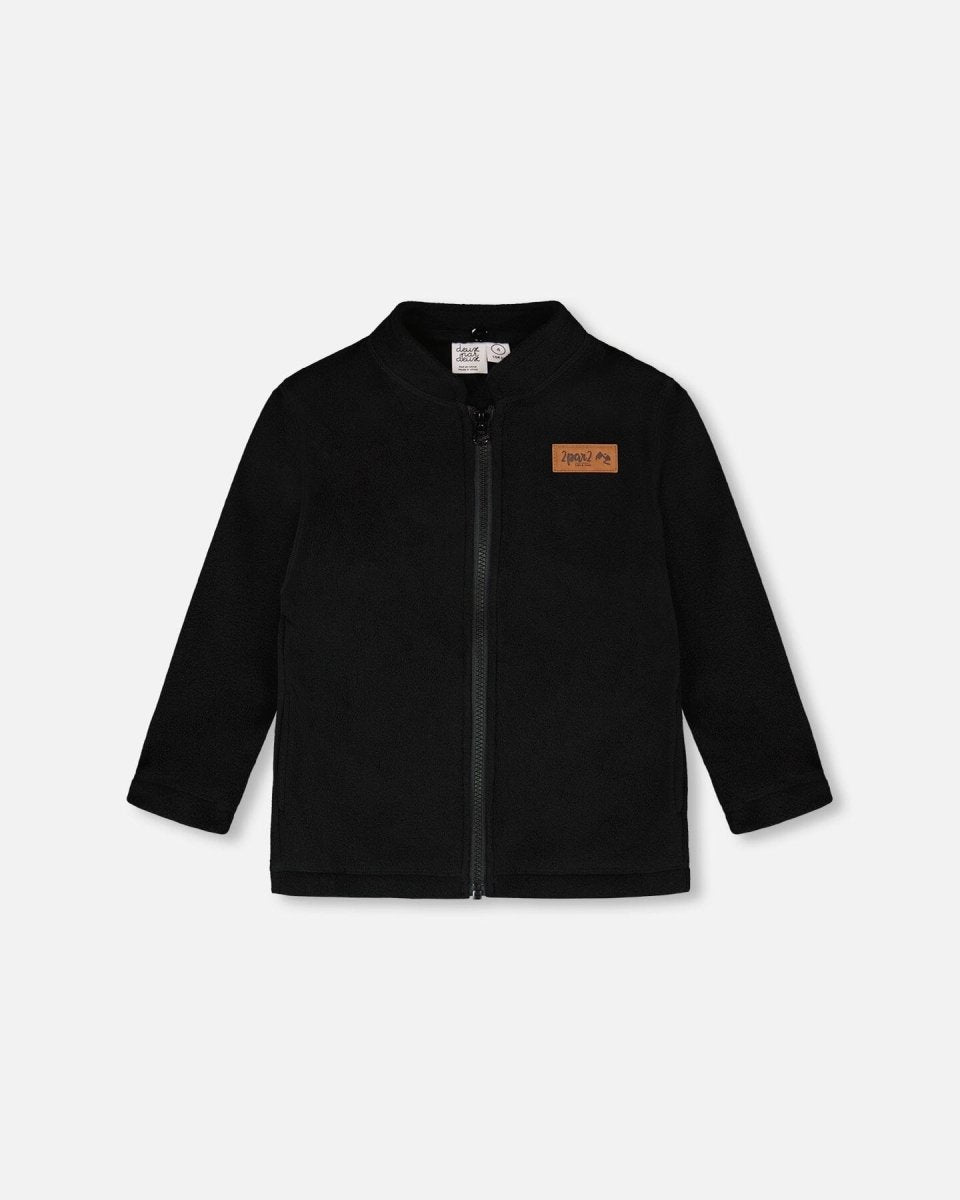 3 - In - 1 Two - Piece Mid - Season Outerwear Set Black And Brown - LittleTreasures