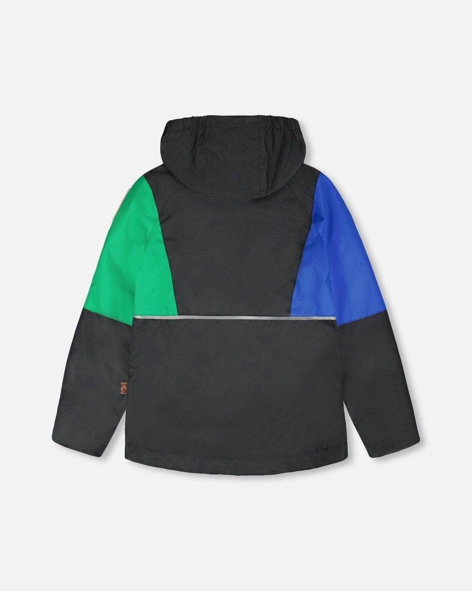 3 - In - 1 Two - Piece Mid - Season Outerwear Set Black Dinosaur Print - LittleTreasures