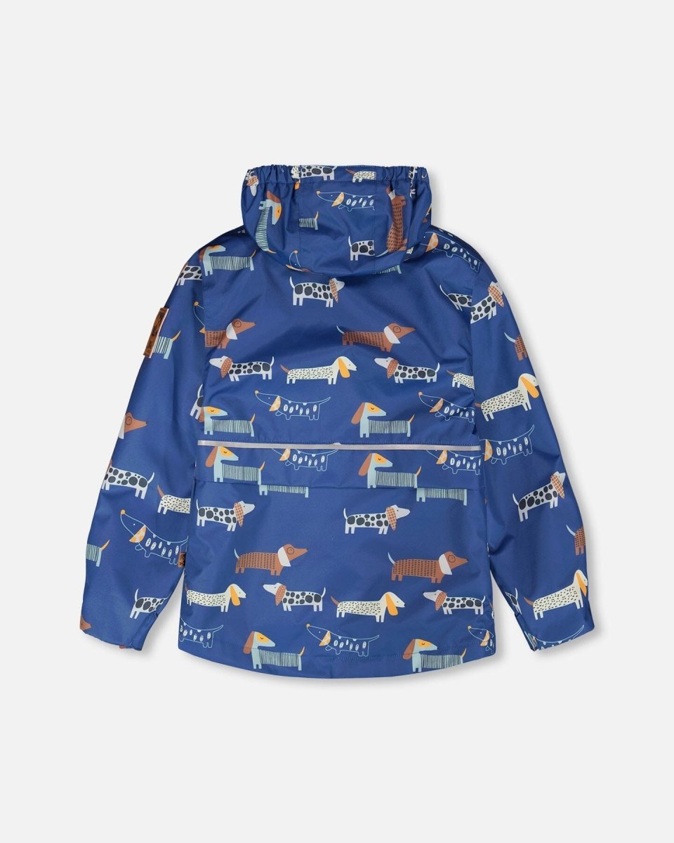 3 - In - 1 Two - Piece Mid - Season Outerwear Set Blue Dog Print - LittleTreasures