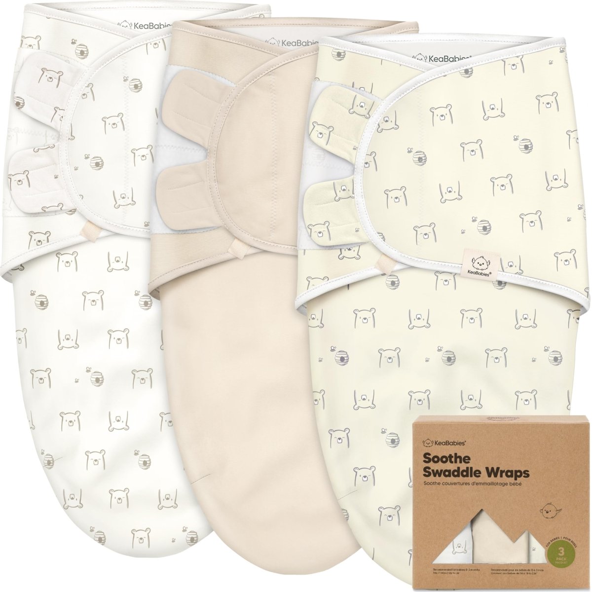 3 - Pack Organic Baby Swaddle Sleep Sacks - Swaddles for Newborns, Infant 0 - 3 Months, Baby Girls, Boys, Soft & Snug Newborn Sleep Sack, Nursery Swaddling Blankets, Easy to Use (Nordic) - LittleTreasures
