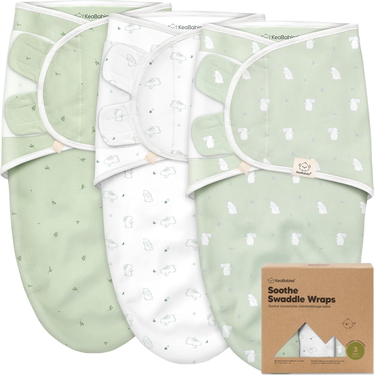 3 - Pack Organic Baby Swaddle Sleep Sacks - Swaddles for Newborns, Infant 0 - 3 Months, Baby Girls, Boys, Soft & Snug Newborn Sleep Sack, Nursery Swaddling Blankets, Easy to Use (Nordic) - LittleTreasures