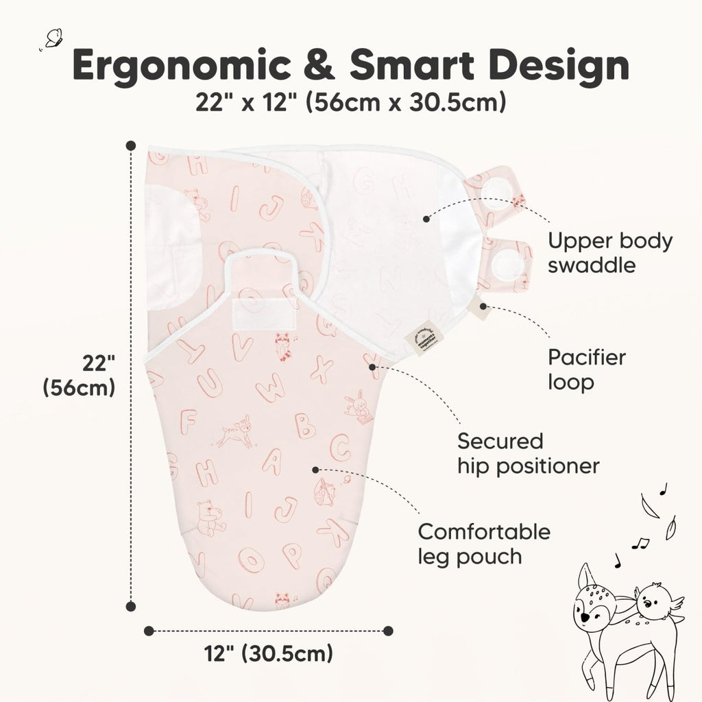 3 - Pack Organic Baby Swaddle Sleep Sacks - Swaddles for Newborns, Infant 0 - 3 Months, Baby Girls, Boys, Soft & Snug Newborn Sleep Sack, Nursery Swaddling Blankets, Easy to Use (Nordic) - LittleTreasures