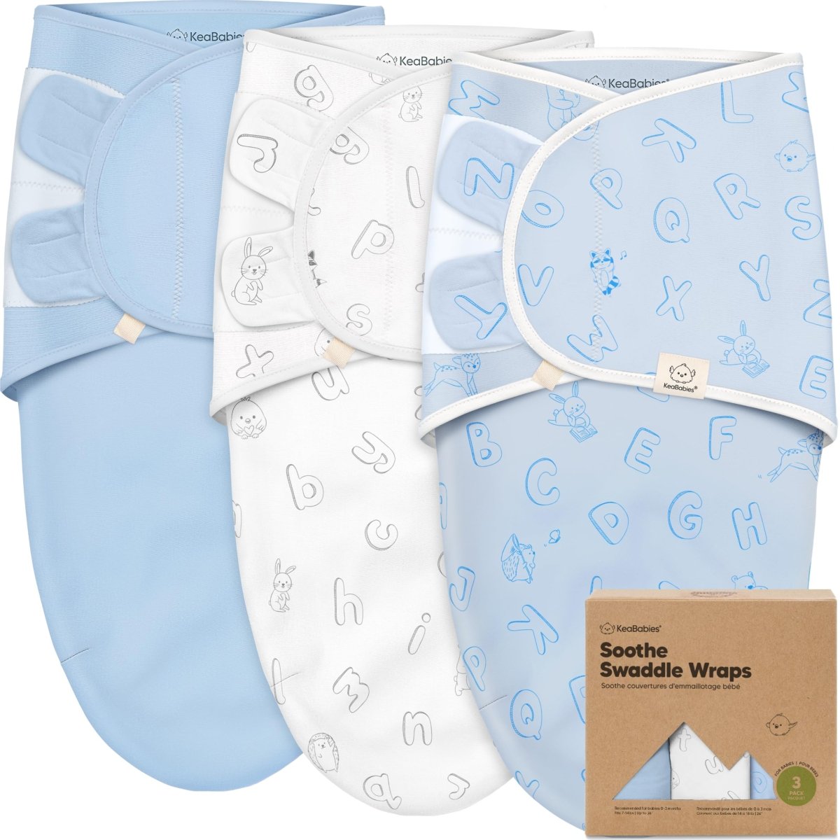 3 - Pack Organic Baby Swaddle Sleep Sacks - Swaddles for Newborns, Infant 0 - 3 Months, Baby Girls, Boys, Soft & Snug Newborn Sleep Sack, Nursery Swaddling Blankets, Easy to Use (Nordic) - LittleTreasures