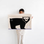 3 Sprouts Large Toy Chest - Sturdy Kids Collapsible Toy Box with Lid and Handles for Boys & Girls - Playroom Storage Organizer, Toy Bin, Coffre à Jouets, Bear - LittleTreasures