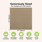 4 - Pack Muslin Swaddle Blankets for Boys, Girls - Organic Baby Swaddles for Newborns, Soft & Breathable Receiving Baby Blankets for Girl, Boy, Neutral, Newborn Essentials Gift (Spice) - LittleTreasures