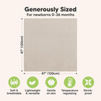 4 - Pack Muslin Swaddle Blankets for Boys, Girls - Organic Baby Swaddles for Newborns, Soft & Breathable Receiving Baby Blankets for Girl, Boy, Neutral, Newborn Essentials Gift (Spice) - LittleTreasures