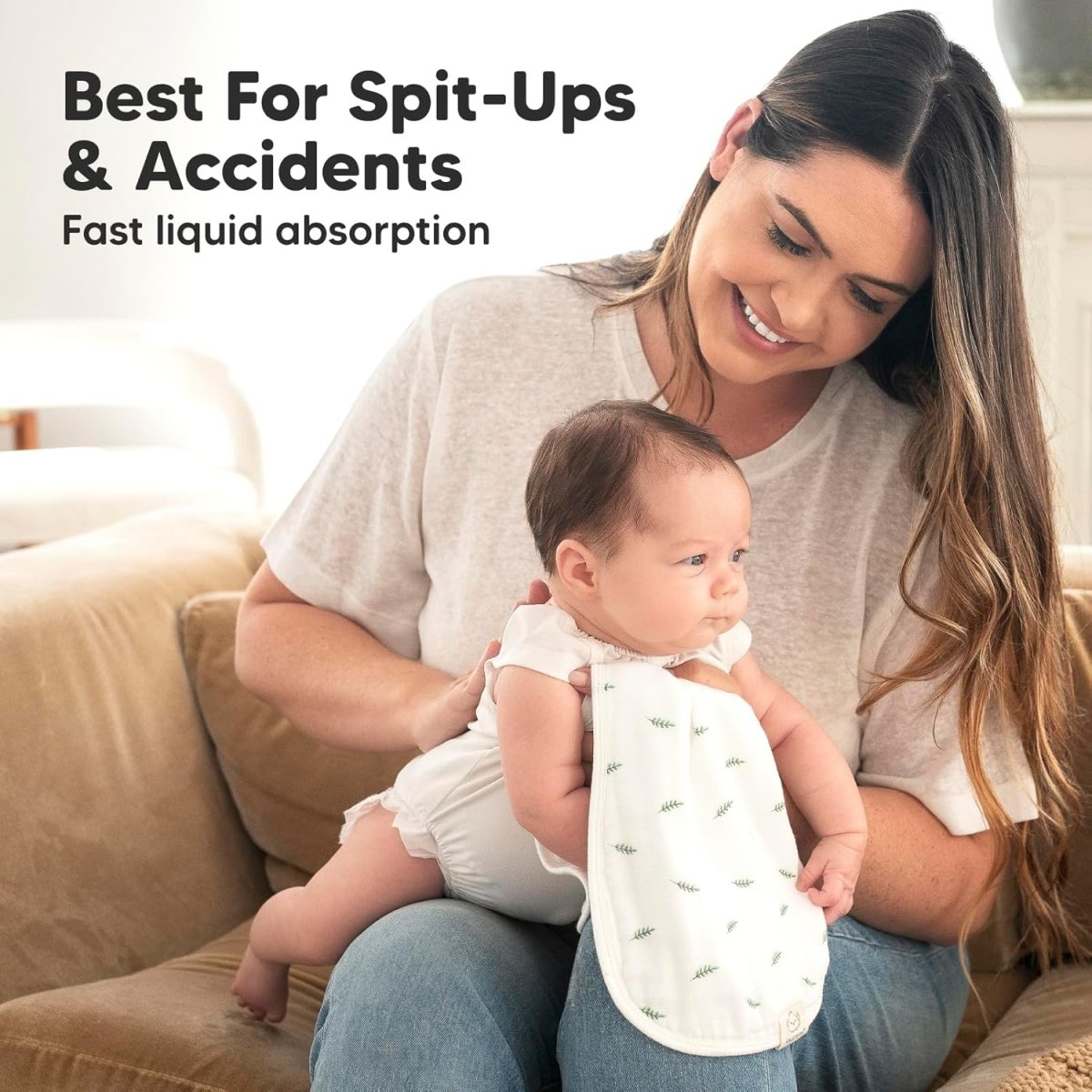 5 - Pack Muslin Burp Cloths Baby Boy, Girl - Very Absorbent Baby Burp Cloth Rags, 8 - Layers Viscose Derived from Bamboo Cotton Muslin Towel, Super Soft Spit Up Rags, No Shrink Washcloths (The Wild) - LittleTreasures