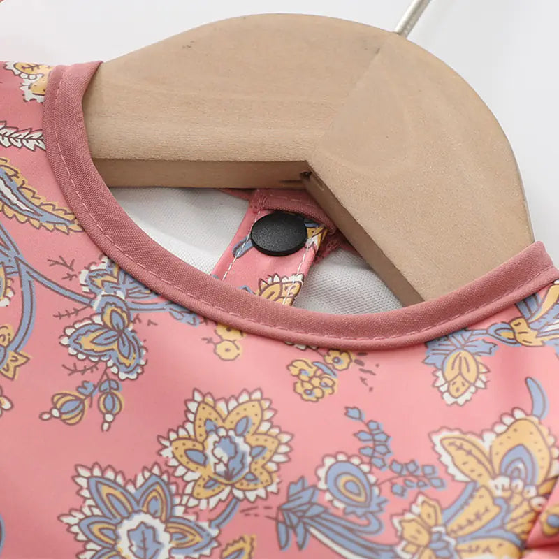 Waterproof Baby Feeding Bibs with Pocket and Sleeves