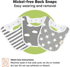 8 - Pack Organic Baby Bibs for Boys, Girls - Soft Cotton Drooling and Teething Bibs for Baby Girl & Boy, Extra Absorbent, Easy To Clean & Put On for Toddler, Newborn, Infant 0 - 24 Months (Grayscale) - LittleTreasures