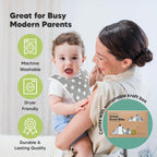 8 - Pack Organic Baby Bibs for Boys, Girls - Soft Cotton Drooling and Teething Bibs for Baby Girl & Boy, Extra Absorbent, Easy To Clean & Put On for Toddler, Newborn, Infant 0 - 24 Months (Grayscale) - LittleTreasures