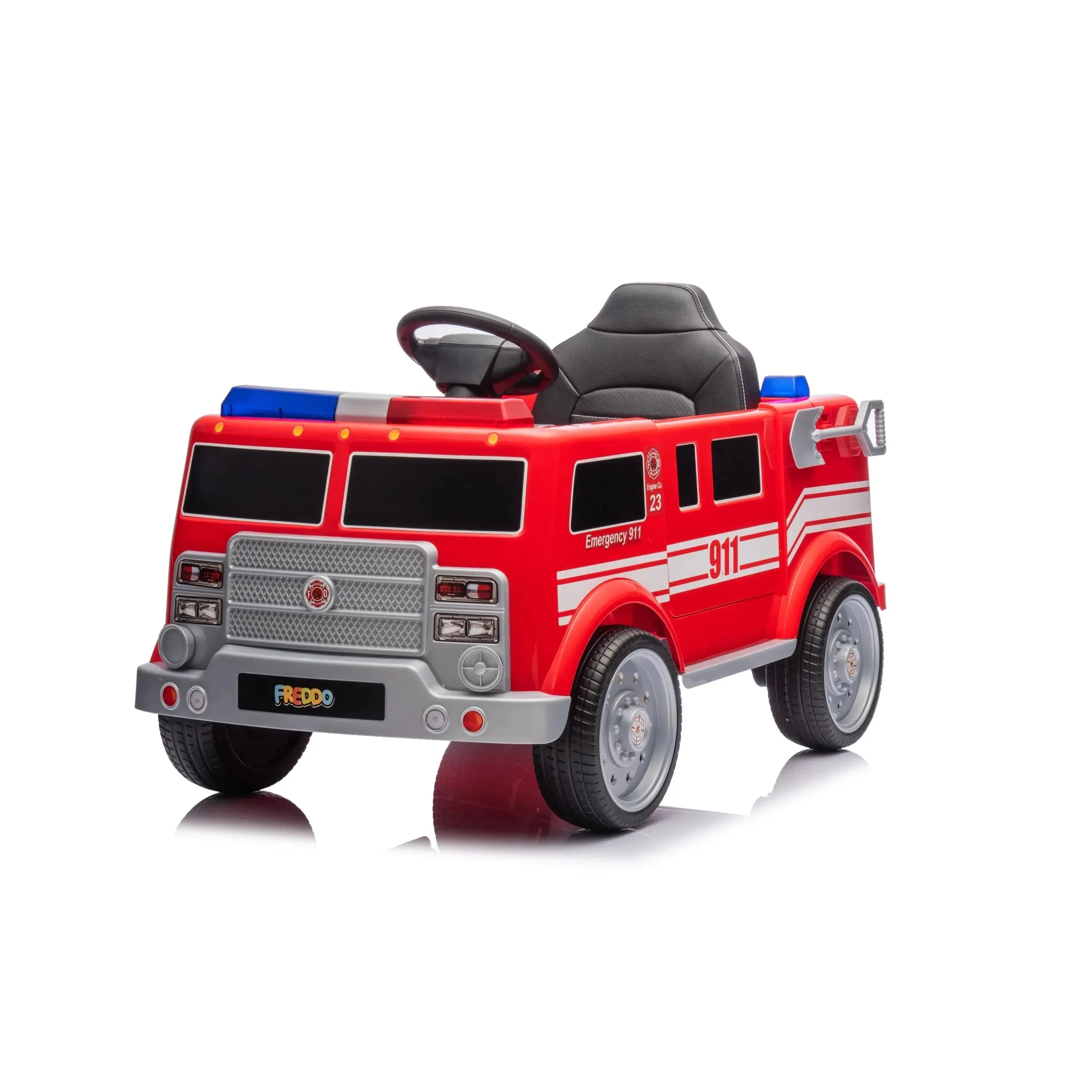12V Freddo Fire Truck 1 Seater Ride on - LittleTreasures