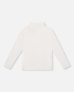 Super Soft Ribbed Mock Neck Top Off-White