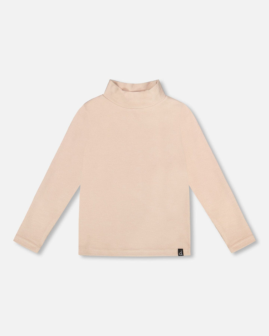 Super Soft Ribbed Mock Neck Top Light Caramel