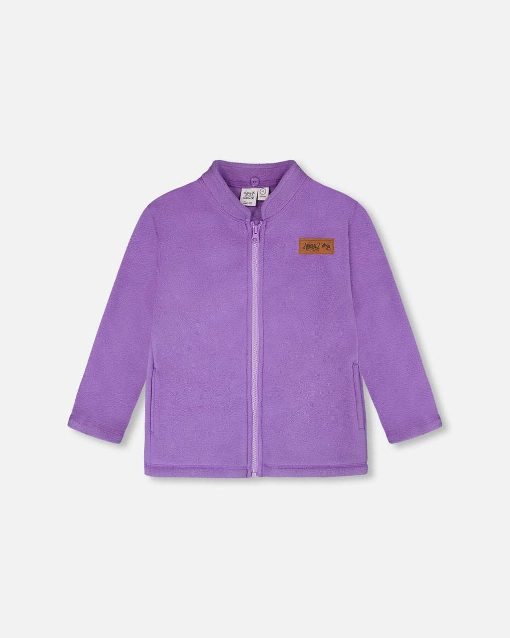 3-In-1 Two-Piece Mid-Season Outerwear With Solid Pants Set Purple Daisy Print