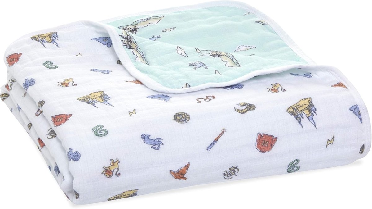aden + anais Dream Blanket, Boutique Muslin Baby Blankets for Girls & Boys, Lightweight Newborn Nursery & Crib Blanket, Unisex Toddler & Infant Bedding, Shower & Registry Gift, Hogwarts Essentials - LittleTreasures