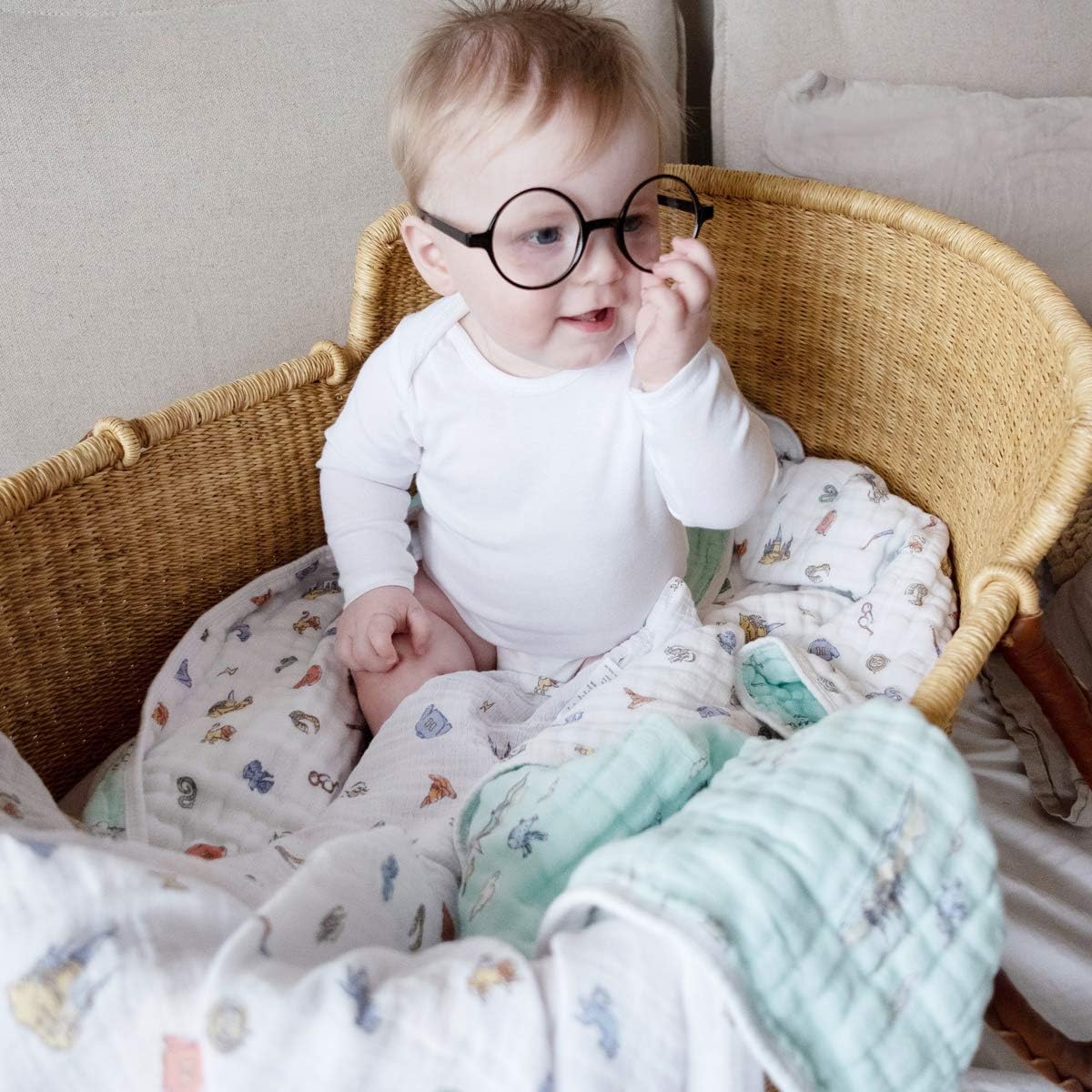 aden + anais Dream Blanket, Boutique Muslin Baby Blankets for Girls & Boys, Lightweight Newborn Nursery & Crib Blanket, Unisex Toddler & Infant Bedding, Shower & Registry Gift, Hogwarts Essentials - LittleTreasures