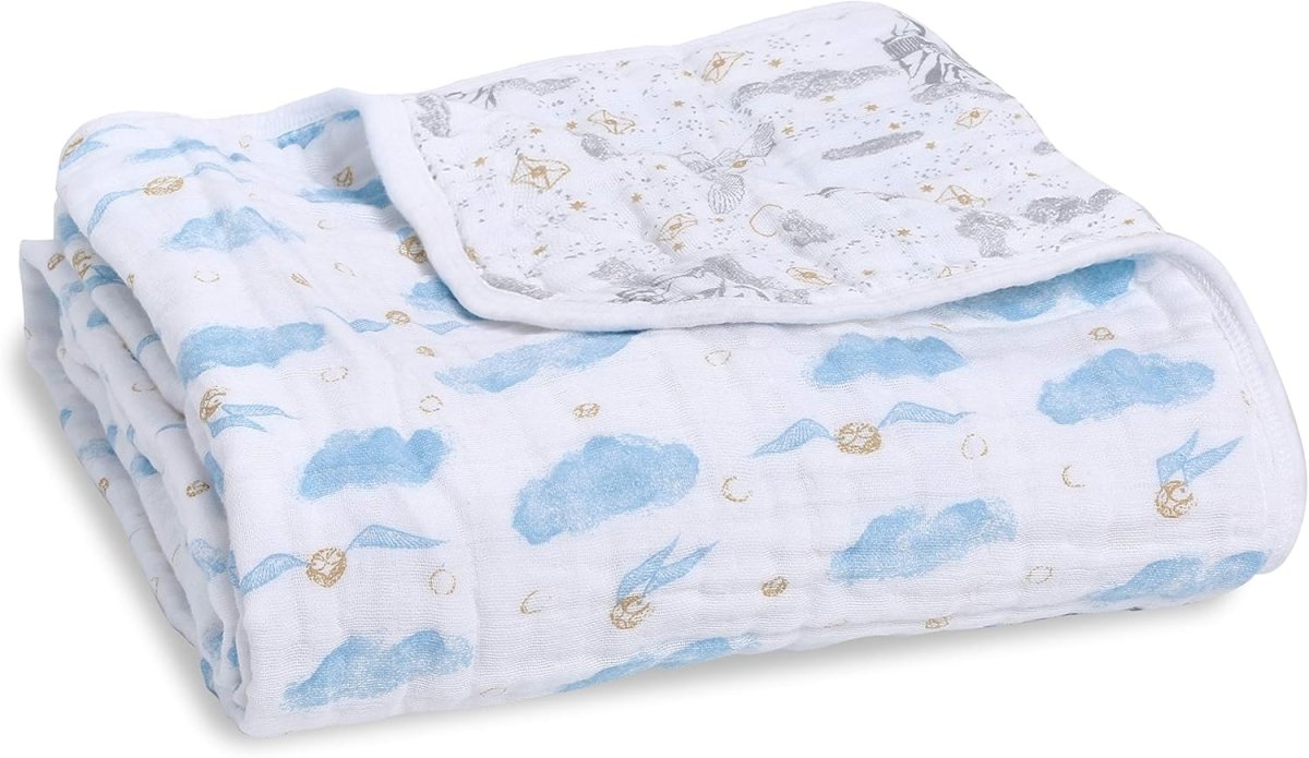 aden + anais Dream Blanket, Boutique Muslin Baby Blankets for Girls & Boys, Lightweight Newborn Nursery & Crib Blanket, Unisex Toddler & Infant Bedding, Shower & Registry Gift, Hogwarts Essentials - LittleTreasures