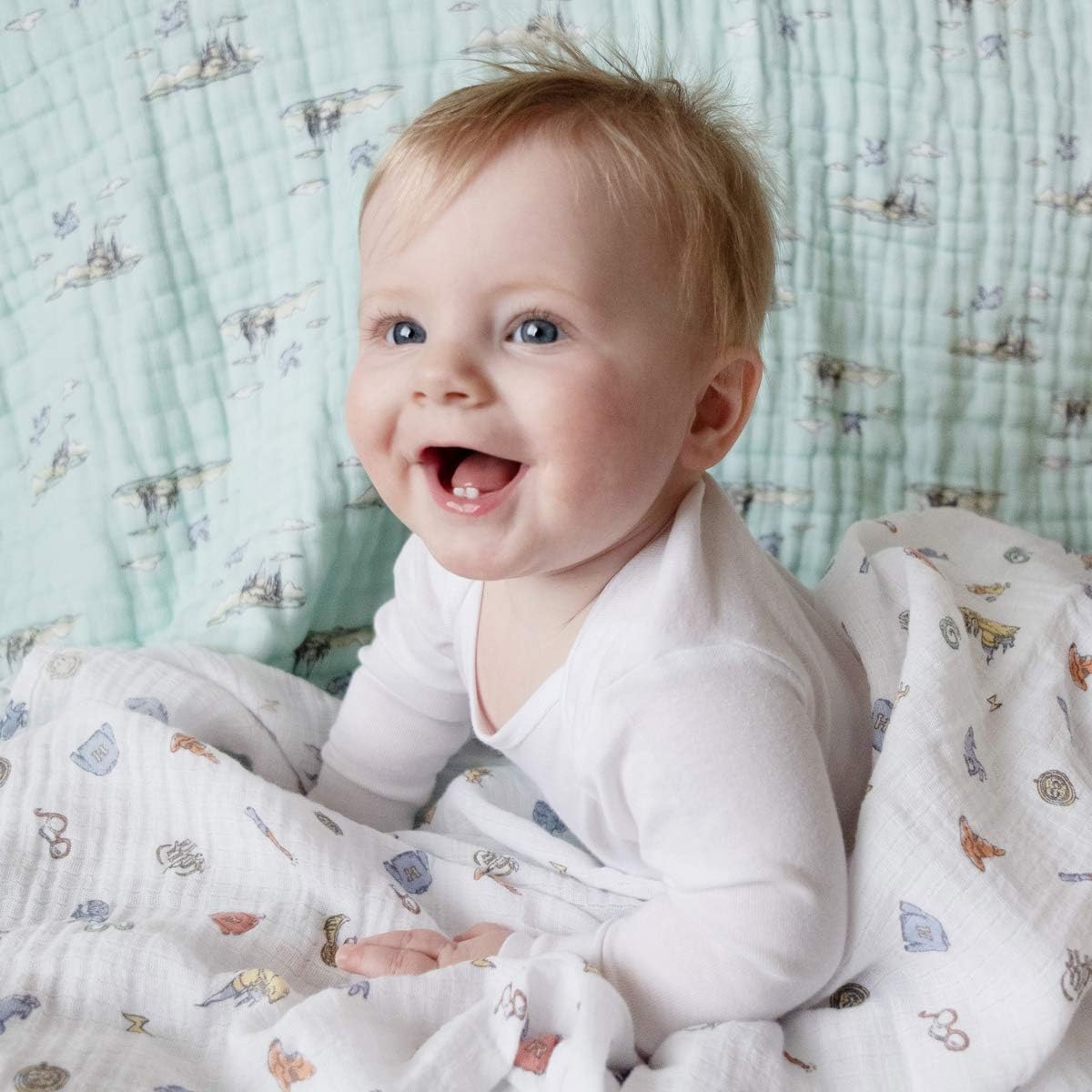 aden + anais Dream Blanket, Boutique Muslin Baby Blankets for Girls & Boys, Lightweight Newborn Nursery & Crib Blanket, Unisex Toddler & Infant Bedding, Shower & Registry Gift, Hogwarts Essentials - LittleTreasures