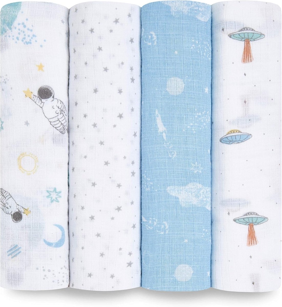 aden + anais Essentials Disney Baby Muslin Swaddle Blankets, Newborn Receiving Blanket for Swaddling, 100% Cotton Baby Swaddle Wrap, 4 Pack, Country Floral - LittleTreasures