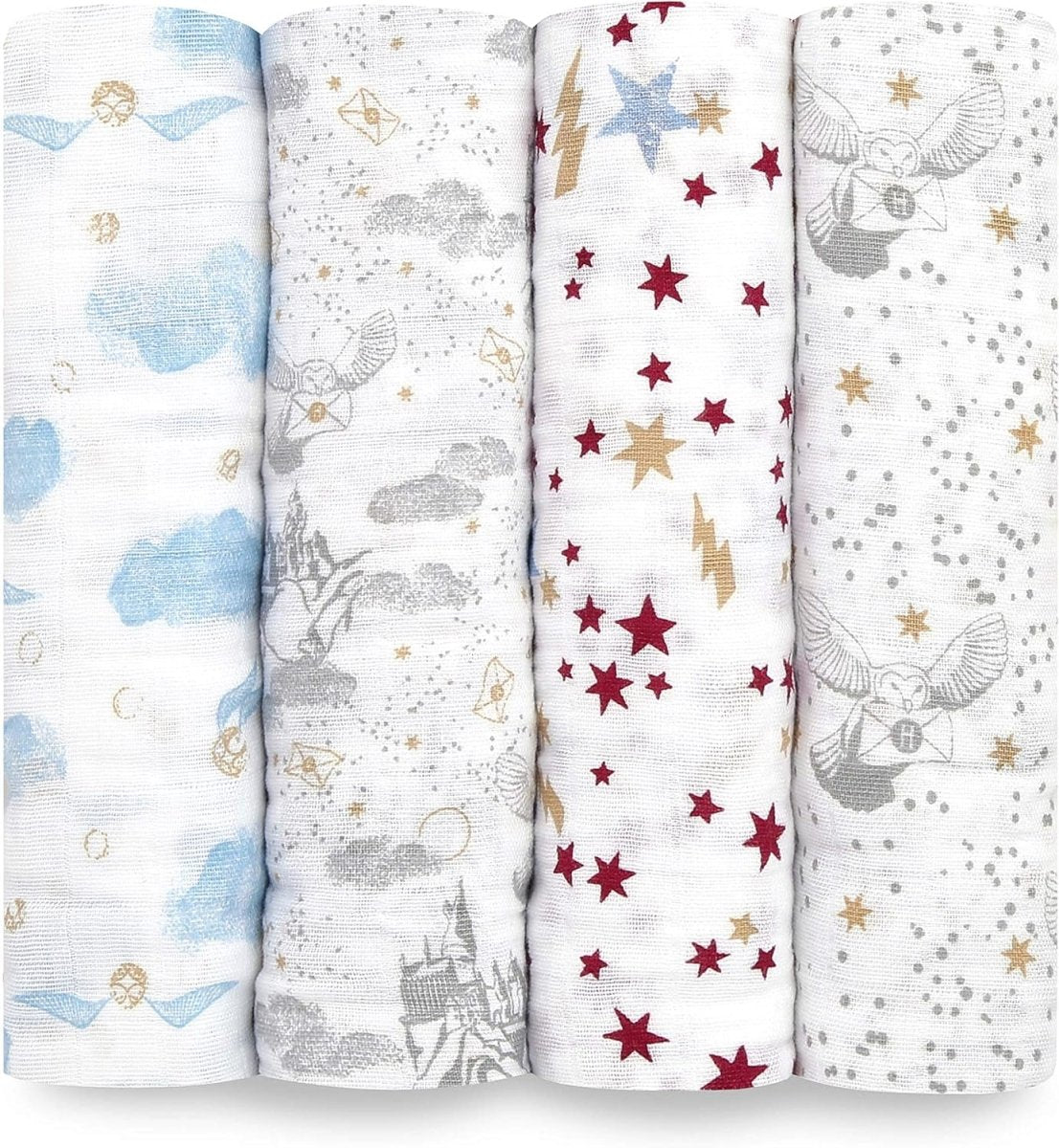 aden + anais Essentials Disney Baby Muslin Swaddle Blankets, Newborn Receiving Blanket for Swaddling, 100% Cotton Baby Swaddle Wrap, 4 Pack, Country Floral - LittleTreasures