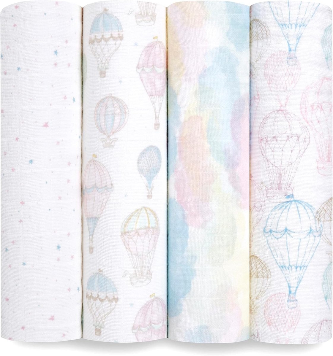 aden + anais Essentials Disney Baby Muslin Swaddle Blankets, Newborn Receiving Blanket for Swaddling, 100% Cotton Baby Swaddle Wrap, 4 Pack, Country Floral - LittleTreasures