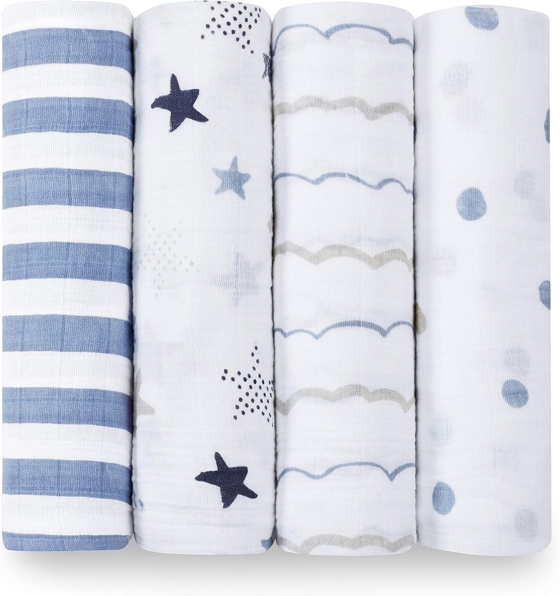 aden + anais Essentials Disney Baby Muslin Swaddle Blankets, Newborn Receiving Blanket for Swaddling, 100% Cotton Baby Swaddle Wrap, 4 Pack, Country Floral - LittleTreasures