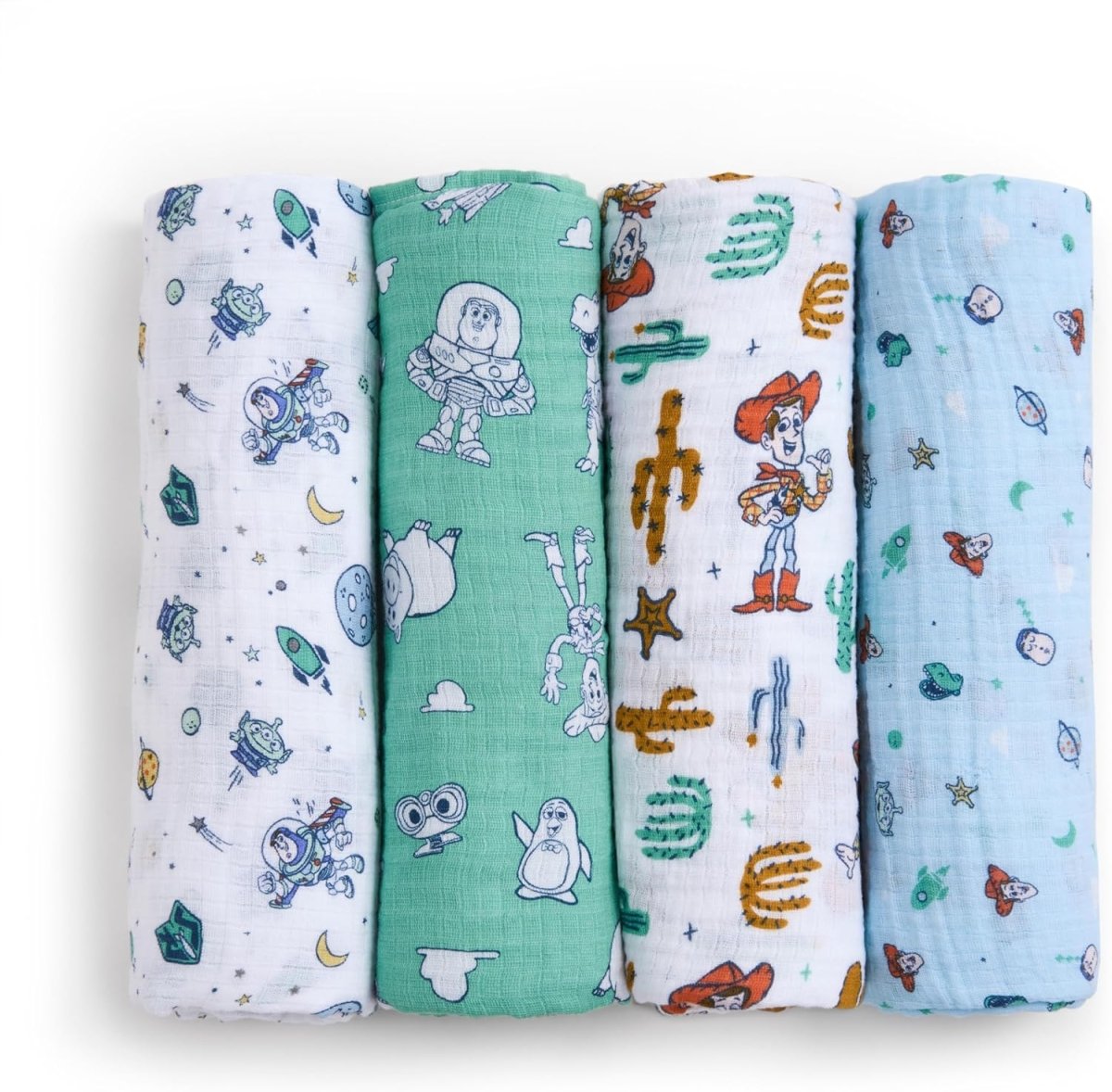 aden + anais Essentials Disney Baby Muslin Swaddle Blankets, Newborn Receiving Blanket for Swaddling, 100% Cotton Baby Swaddle Wrap, 4 Pack, Country Floral - LittleTreasures