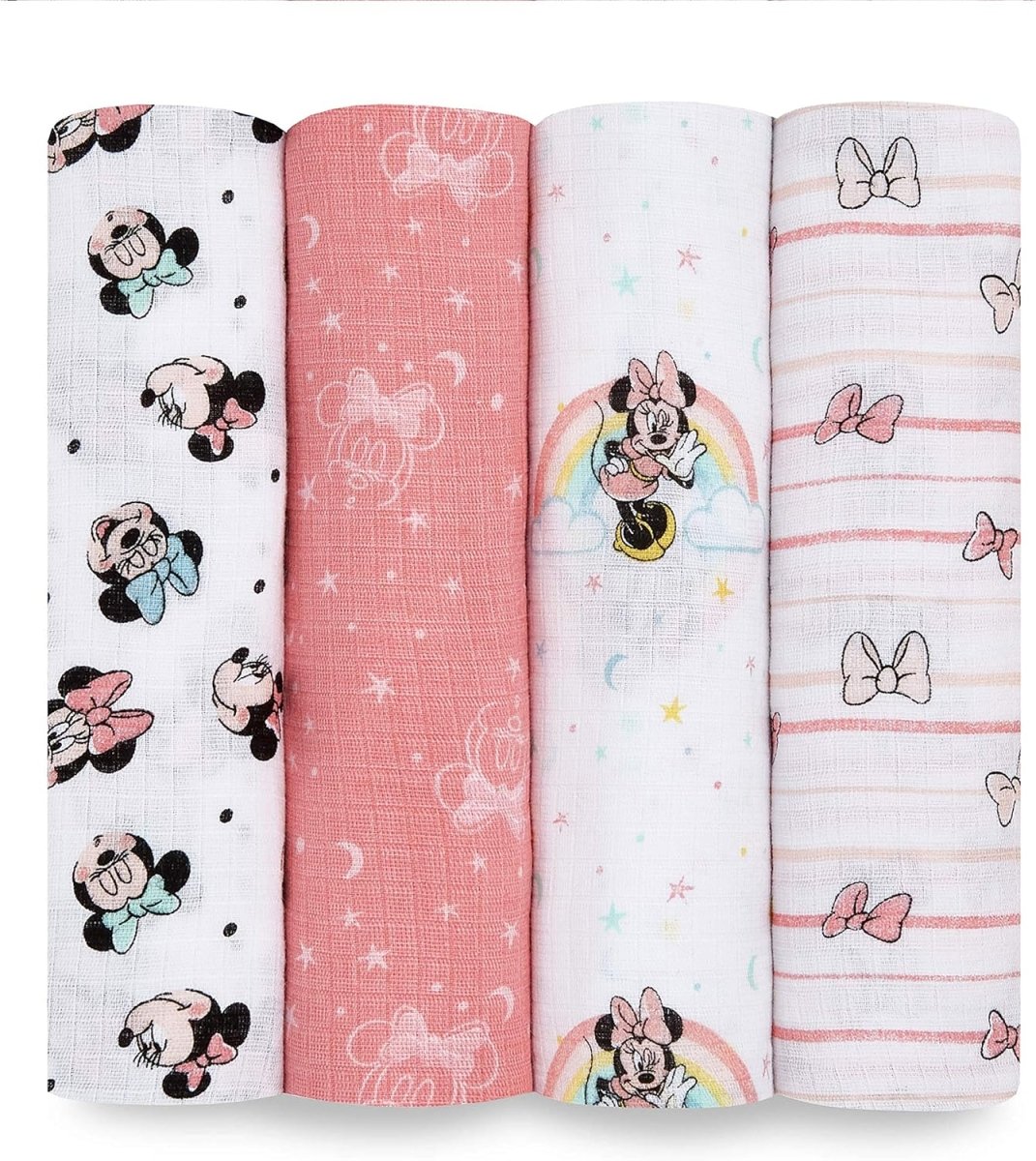 aden + anais Essentials Disney Baby Muslin Swaddle Blankets, Newborn Receiving Blanket for Swaddling, 100% Cotton Baby Swaddle Wrap, 4 Pack, Country Floral - LittleTreasures