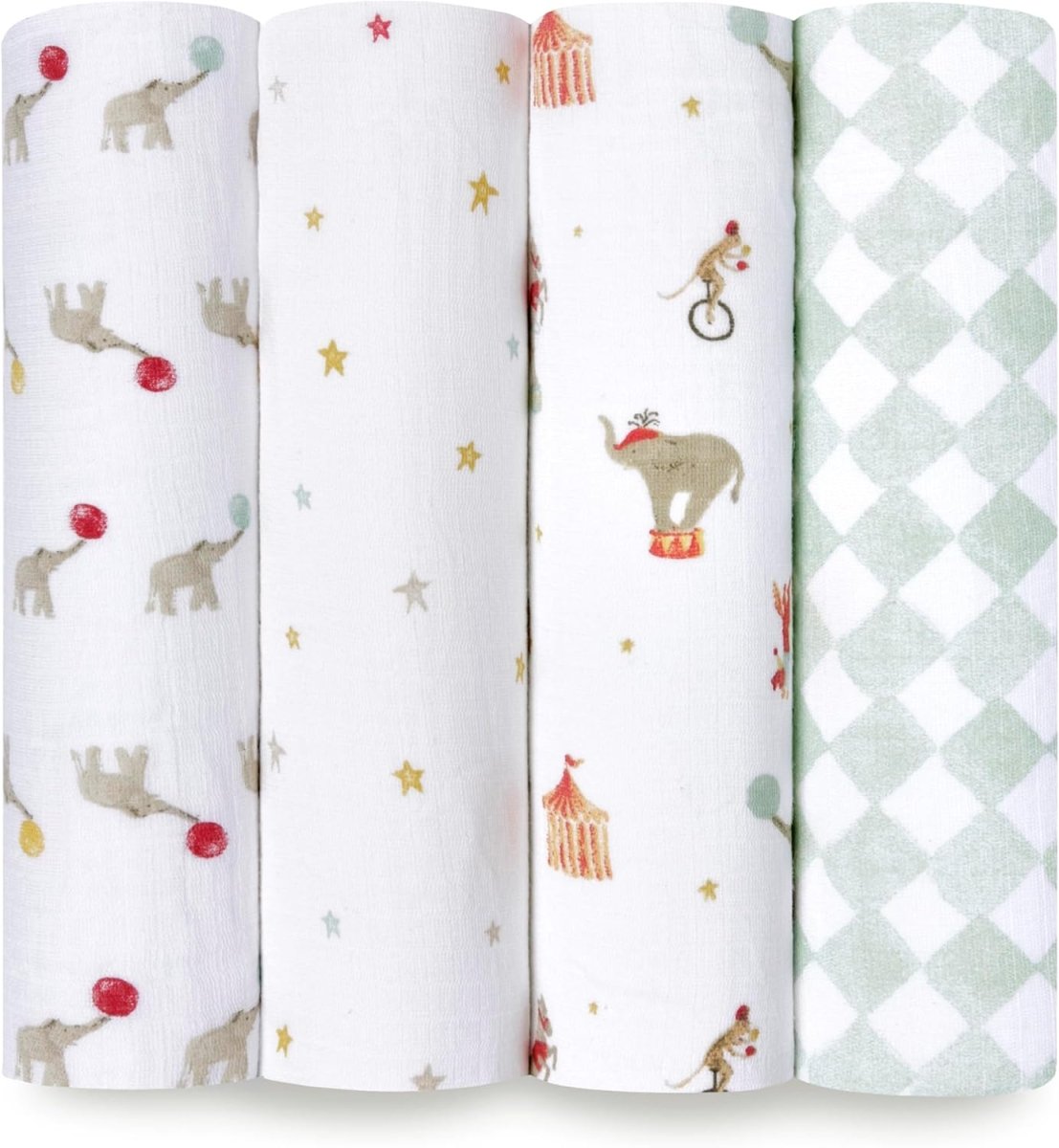 aden + anais Essentials Disney Baby Muslin Swaddle Blankets, Newborn Receiving Blanket for Swaddling, 100% Cotton Baby Swaddle Wrap, 4 Pack, Country Floral - LittleTreasures