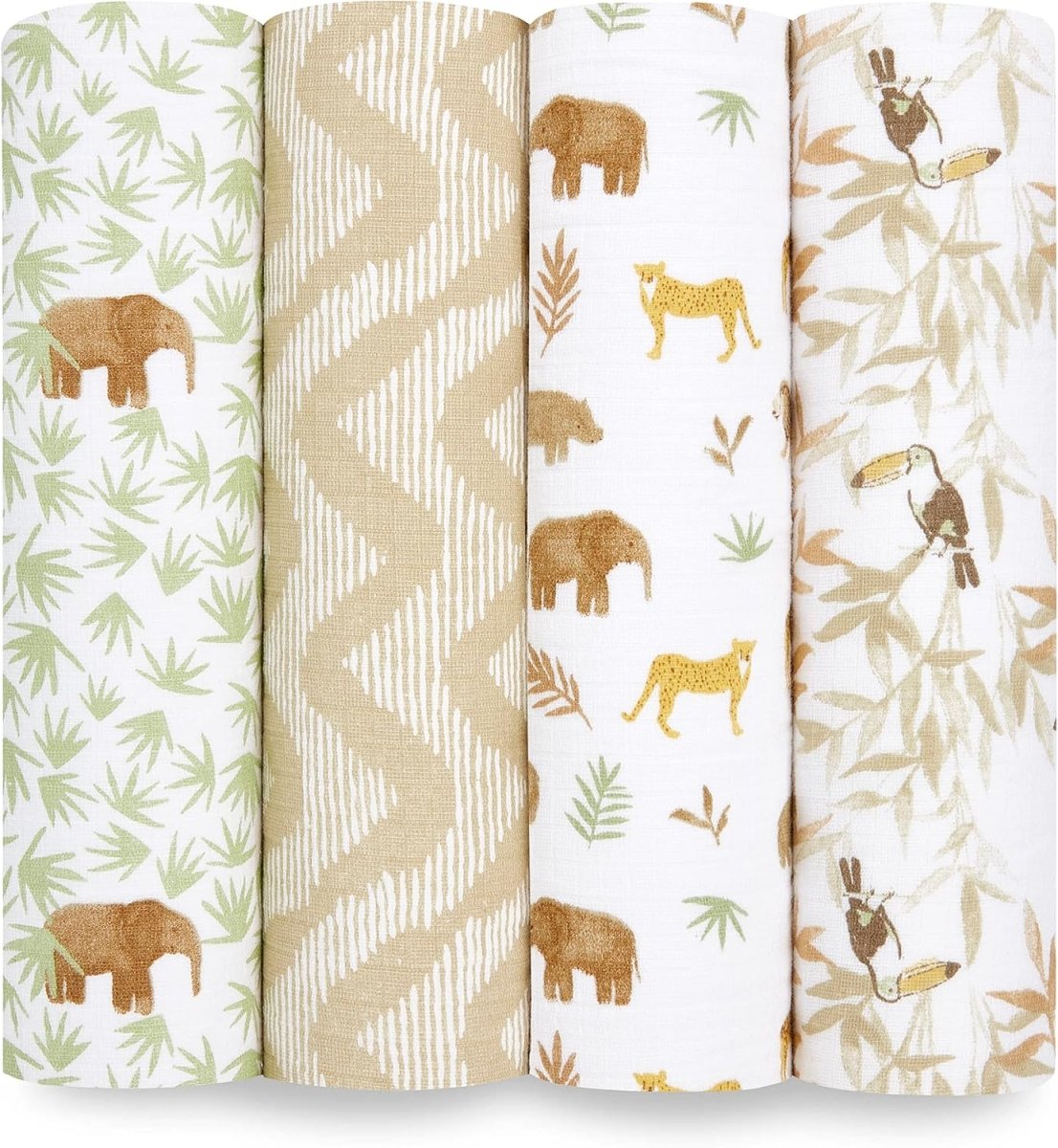 aden + anais Essentials Disney Baby Muslin Swaddle Blankets, Newborn Receiving Blanket for Swaddling, 100% Cotton Baby Swaddle Wrap, 4 Pack, Country Floral - LittleTreasures