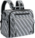 ALLCAMP Zebra Diaper Bag Large, Support Baby Stroller, Converted Into a Tote Bag, Black and White - LittleTreasures