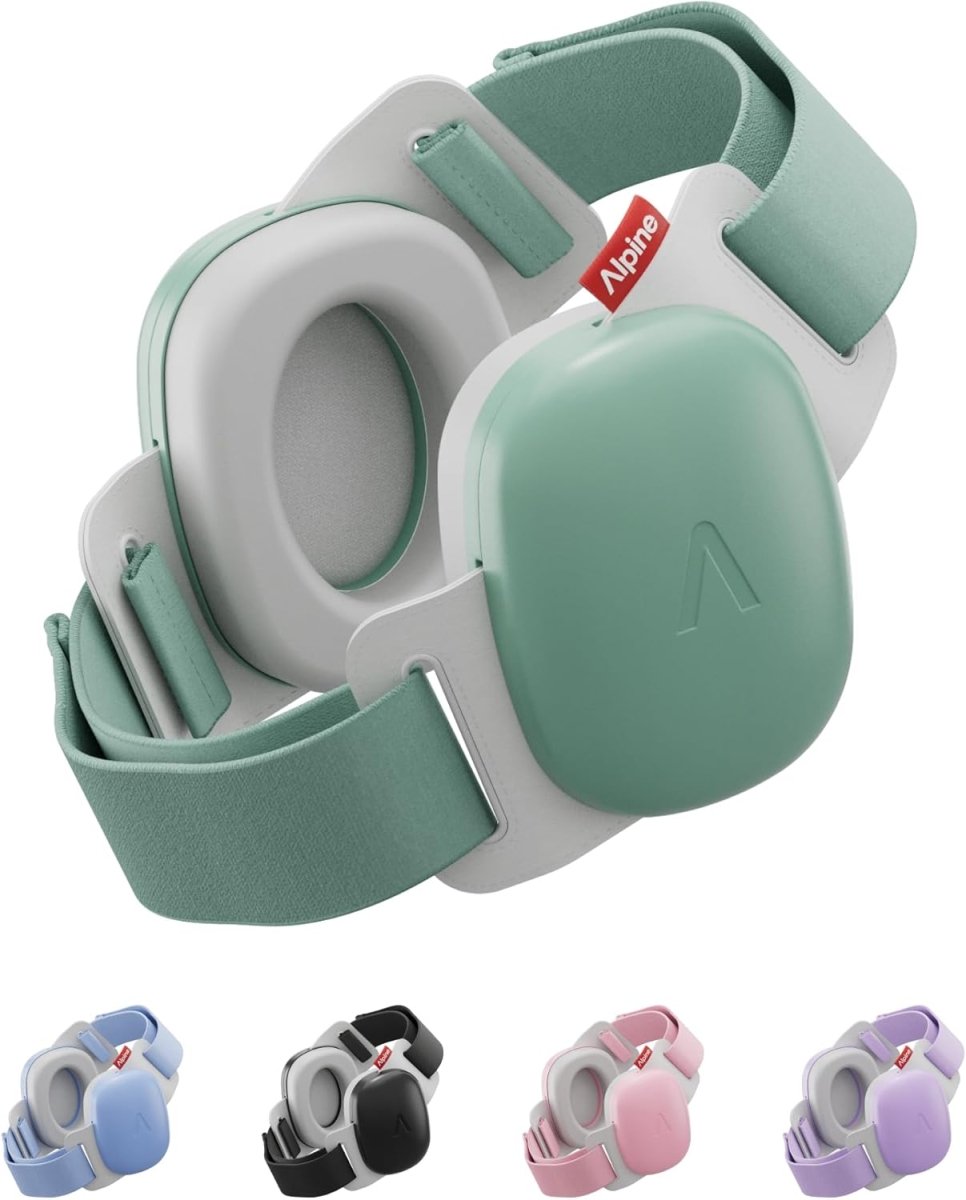 Alpine Muffy - Baby Ear Protection - CE & ANSI Certified - Soft & Comfortable Noise Cancelling Headphone up to 36 Months - Newborn Essentials Ear Muffs for Hearing Protection - Green - LittleTreasures