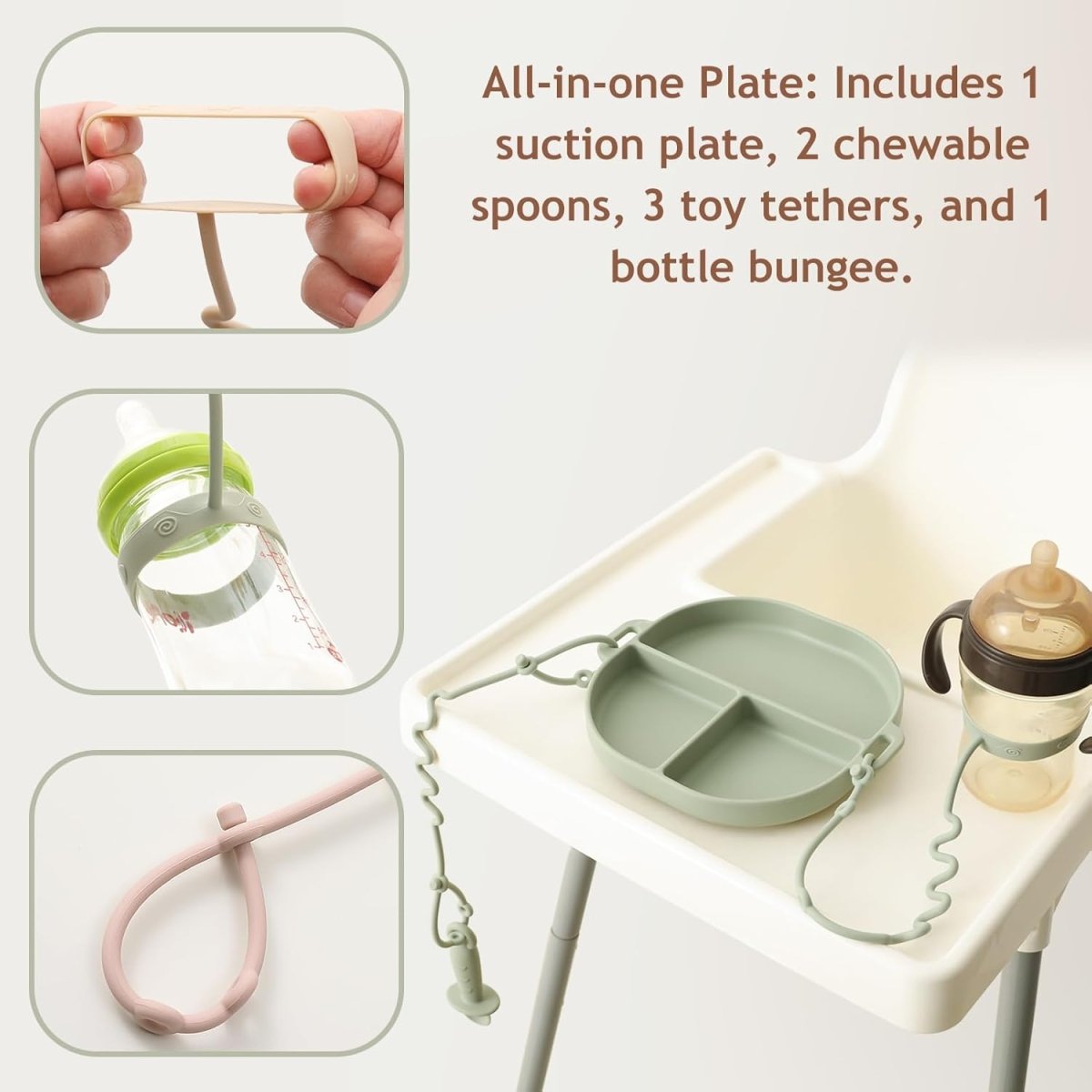 Andy Bear Boho Suction Plate Set: Safe, Fun Mealtime Essentials - LittleTreasures