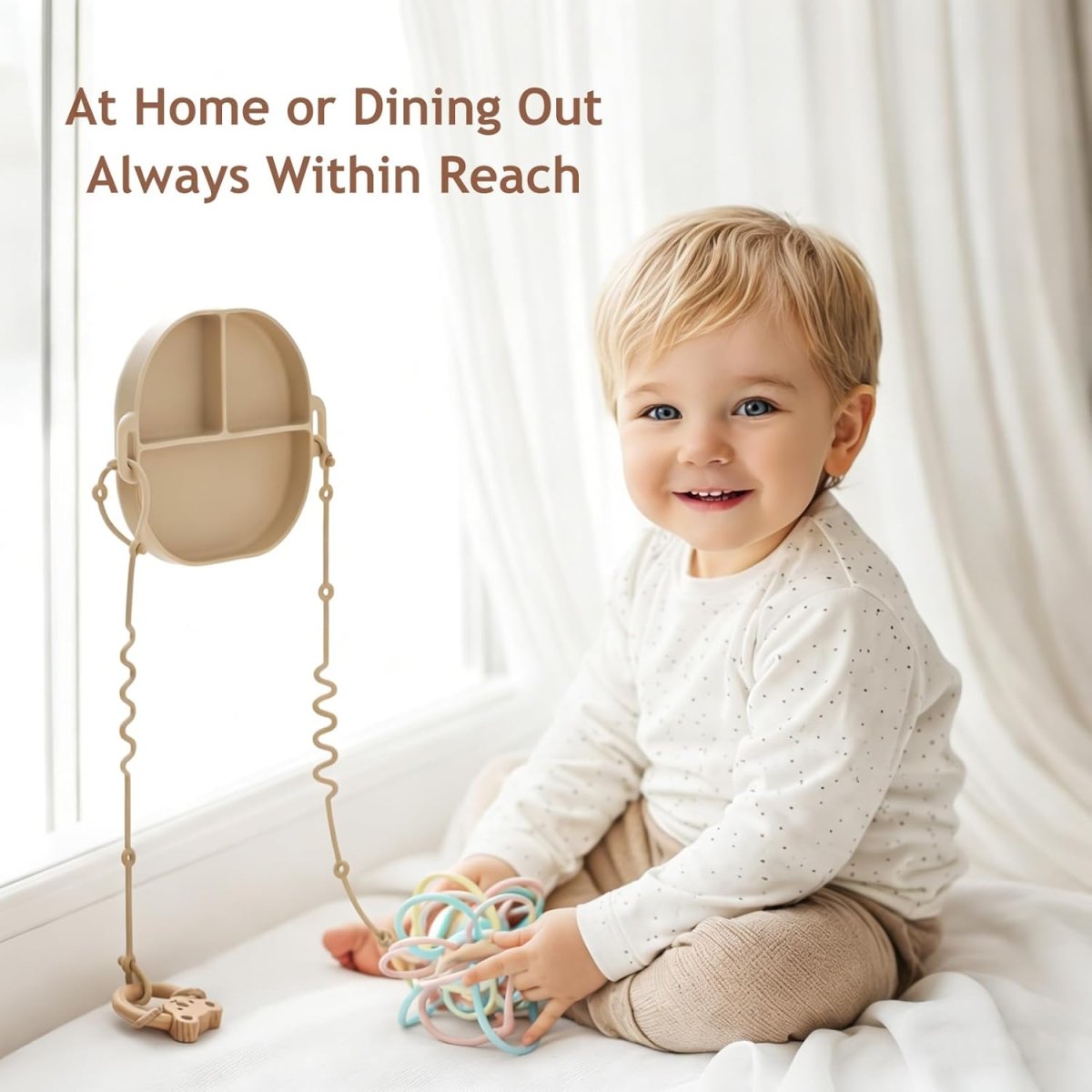 Andy Bear Boho Suction Plate Set: Safe, Fun Mealtime Essentials - LittleTreasures