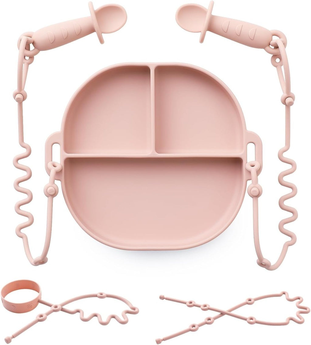 Andy Bear Boho Suction Plate Set: Safe, Fun Mealtime Essentials - LittleTreasures