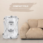 ANGELBLISS Baby Bassinet Bedside Sleeper, Easy Folding Portable Bassinet for Baby with Wheels, Adjustable Height, Included Mattress - LittleTreasures