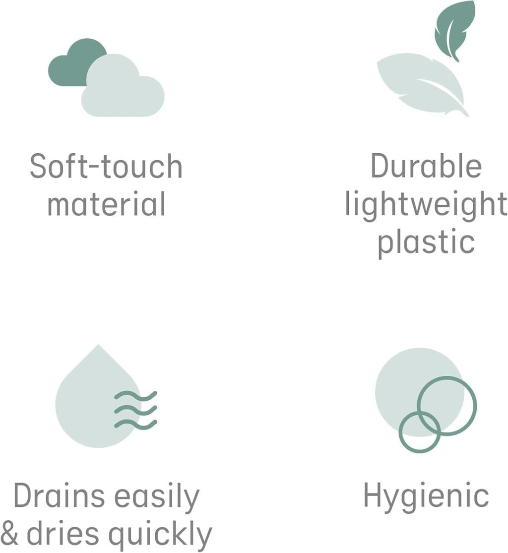 Angelcare Baby Bath Support, Aqua, for babies less than 6 months of age, Made in Canada - LittleTreasures