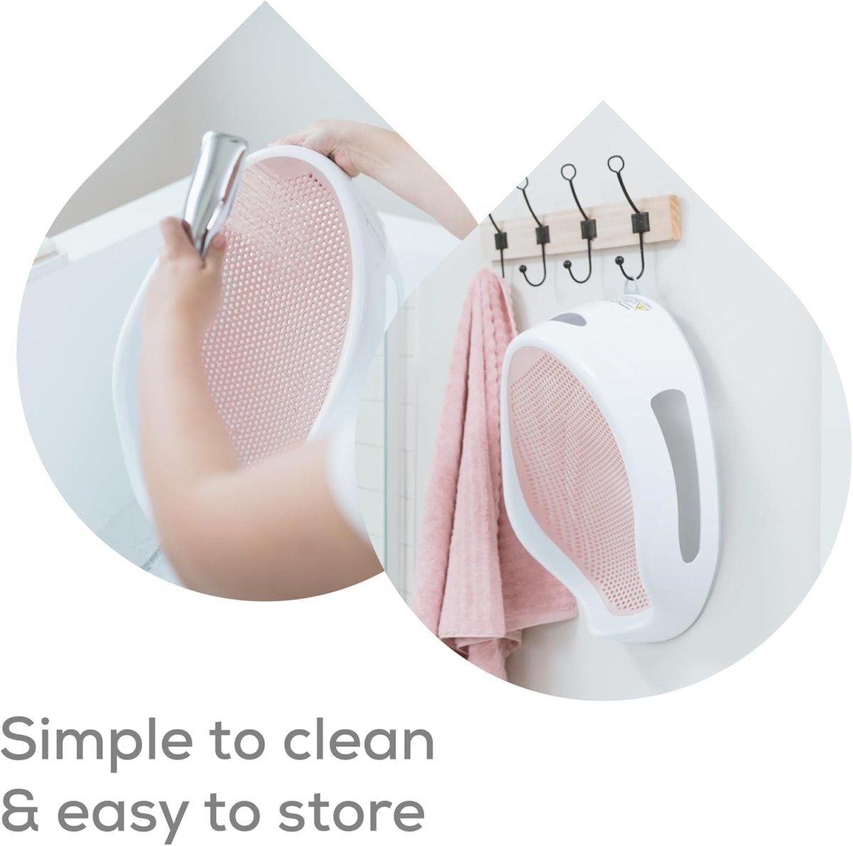 Angelcare Baby Bath Support, Aqua, for babies less than 6 months of age, Made in Canada - LittleTreasures