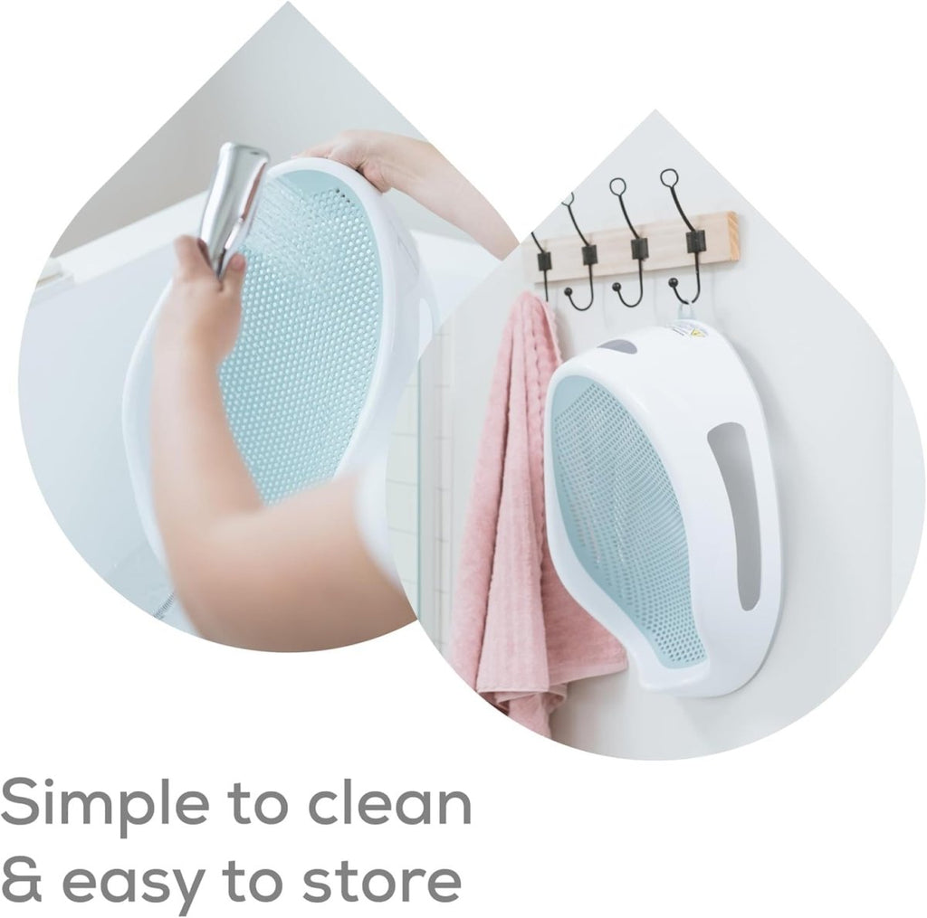 Angelcare Baby Bath Support, Aqua, for babies less than 6 months of age, Made in Canada - LittleTreasures