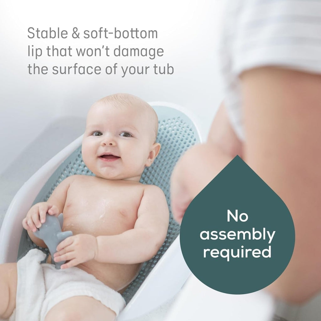 Angelcare Baby Bath Support, Aqua, for babies less than 6 months of age, Made in Canada - LittleTreasures