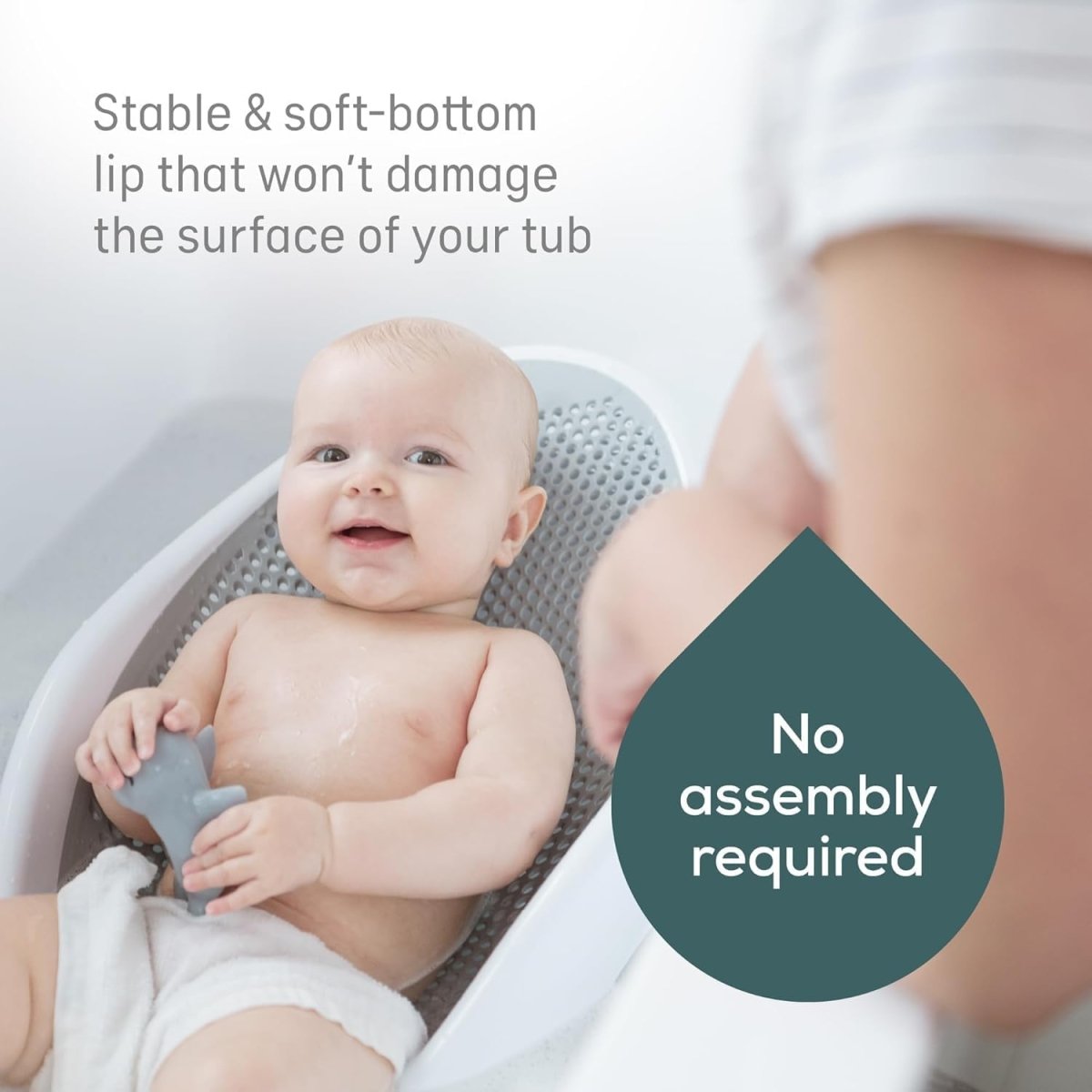 Angelcare Baby Bath Support, Aqua, for babies less than 6 months of age, Made in Canada - LittleTreasures