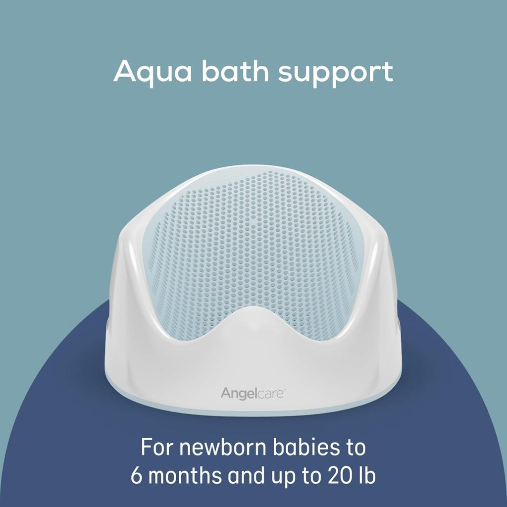 Angelcare Baby Bath Support, Aqua, for babies less than 6 months of age, Made in Canada - LittleTreasures