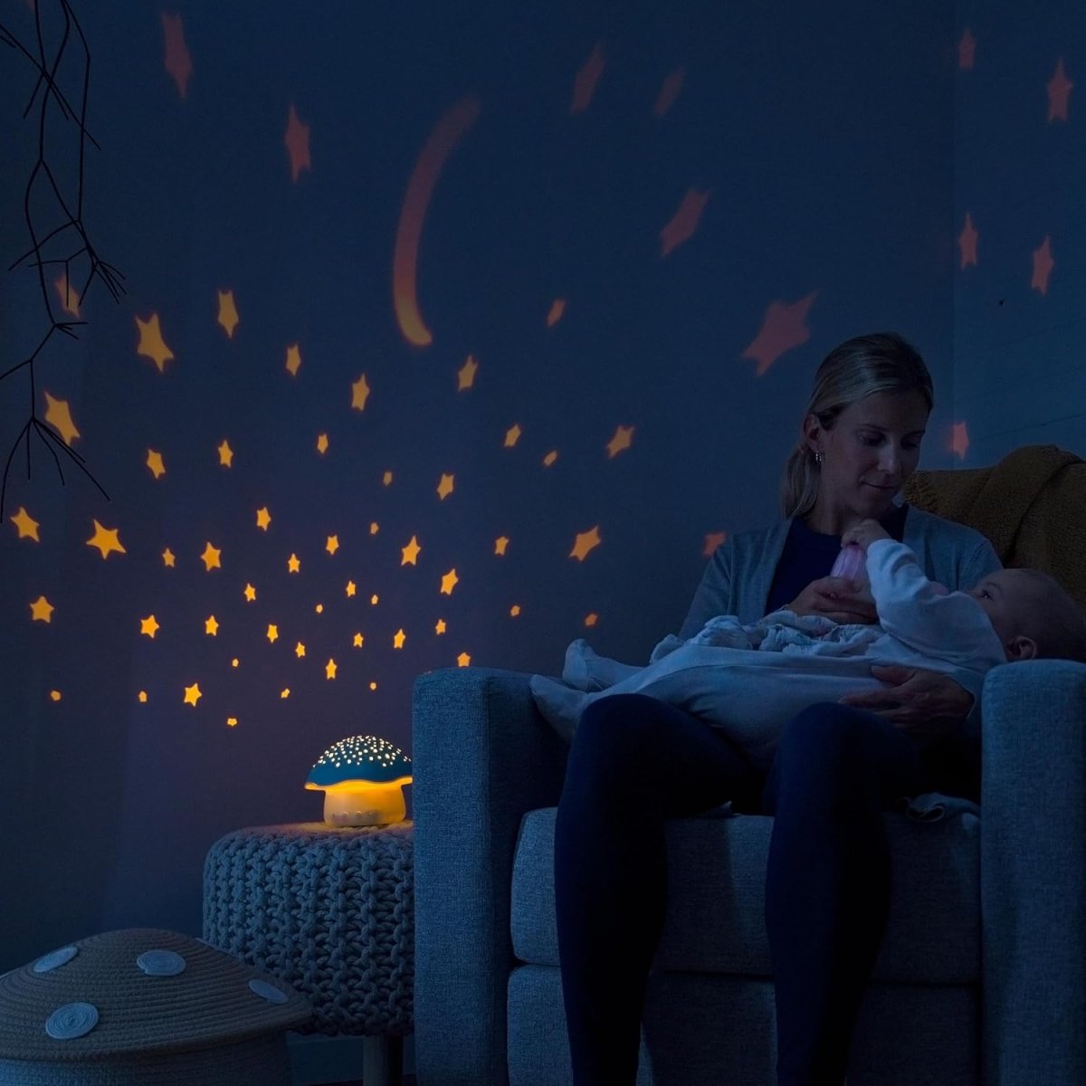 Angelcare Magical Dreams Celeste the Musical Mushroom Projector, sleep soother with a lullaby, white noises and 3 - night light colour options - LittleTreasures