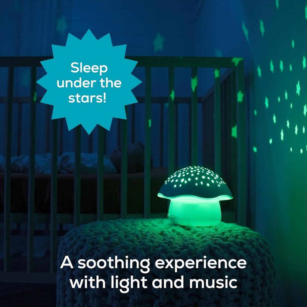 Angelcare Magical Dreams Celeste the Musical Mushroom Projector, sleep soother with a lullaby, white noises and 3 - night light colour options - LittleTreasures